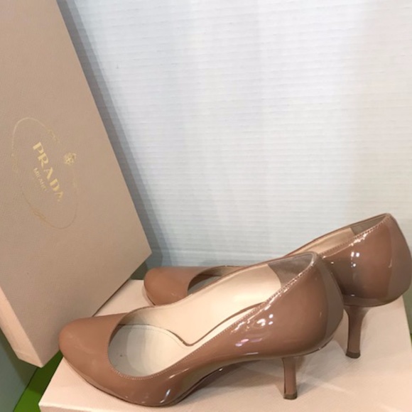 Prada Cammeo Vernice Pumps Nude Sz. 39.5 - Picture 4 of 10